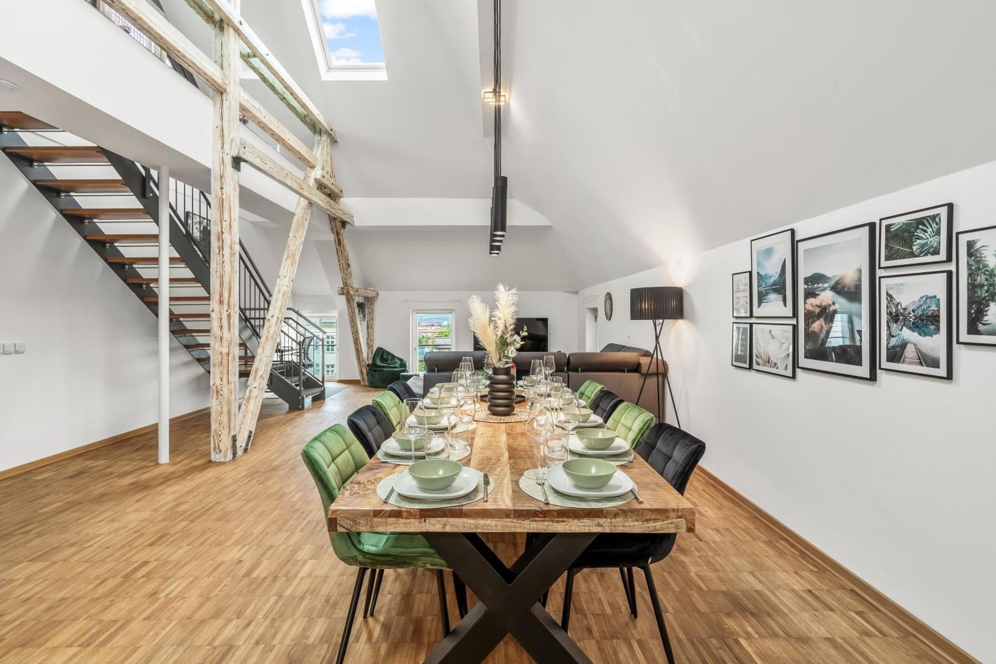 维尔茨堡Dnd Design Loft I 170Qm I Parken I Balkon I Workstation I Netflix I Kaffee I Waschmaschine I Trockner I Xbox I Ausblick公寓 外观 照片